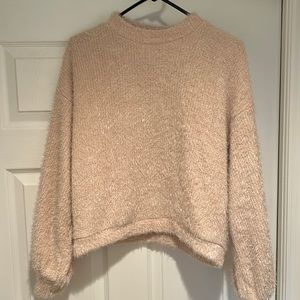 Bershka Pink Fuzzy Sweater